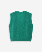 Cardigan laine et mohair vert Vicomte