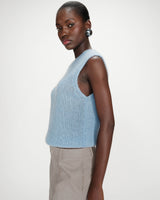 Pull en laine et mohair bleuet Vollo