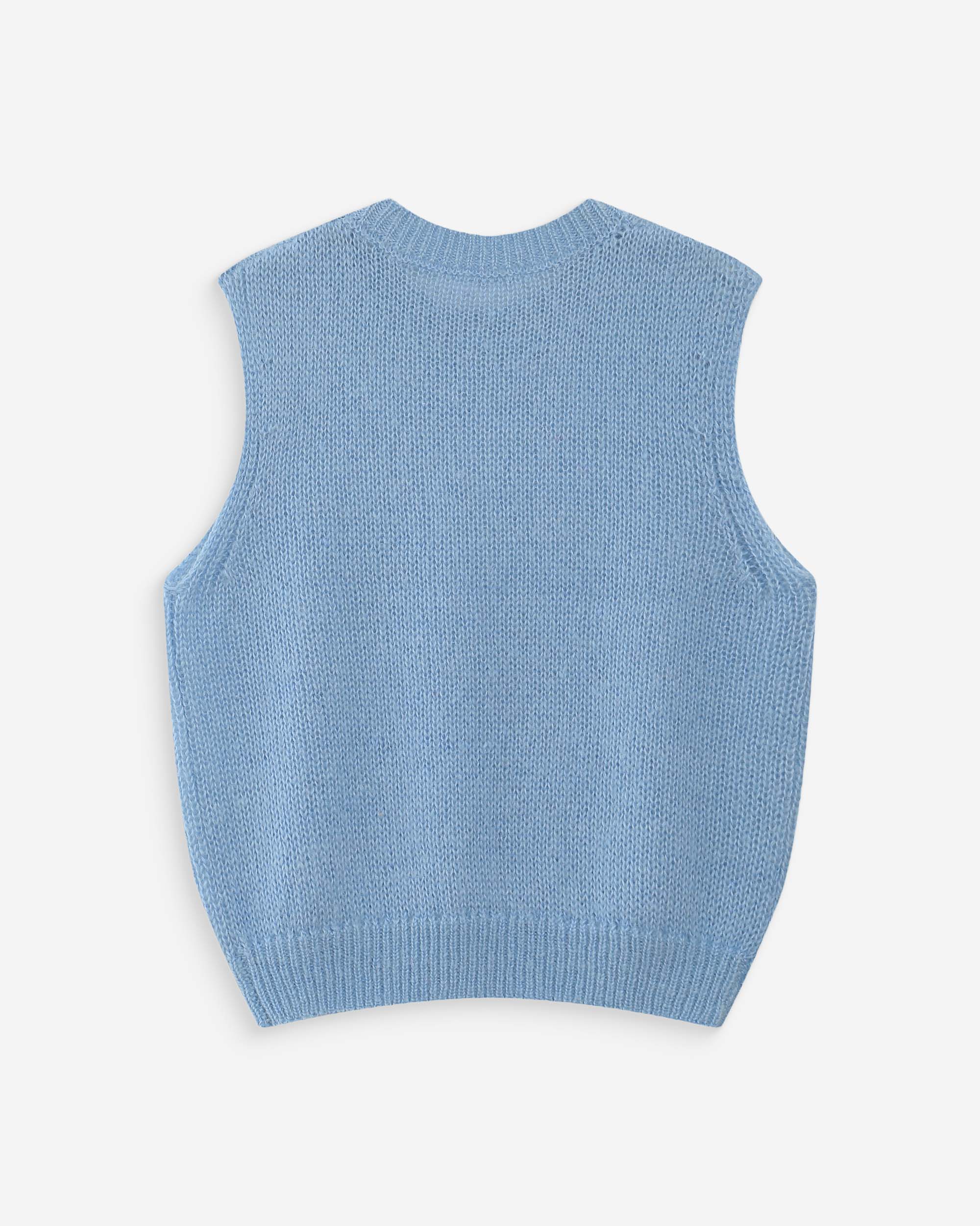 Pull en laine et mohair bleuet Vollo
