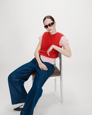 Jersey de lana y mohair rouge Vollo