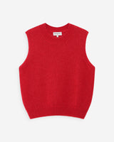 Pull en laine et mohair rouge Vollo