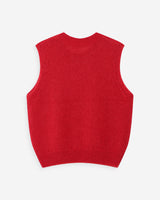 Pull en laine et mohair rouge Vollo