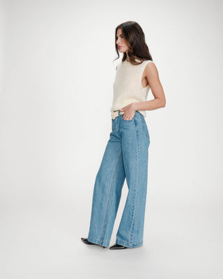 Pull en laine et mohair vanille Vollo