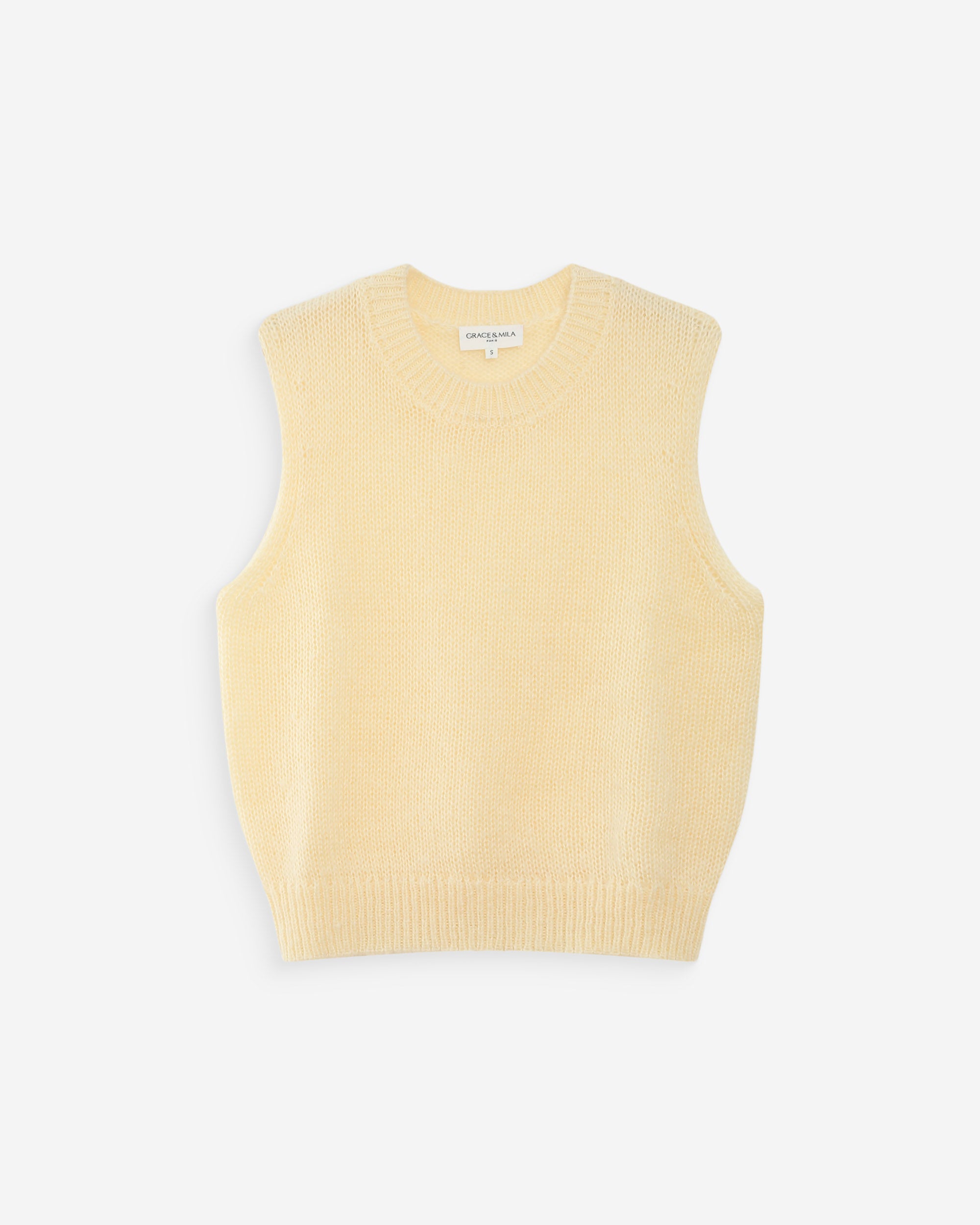 Pull en laine et mohair vanille Vollo