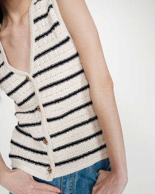 Gilet sans manches ecru Vincennes