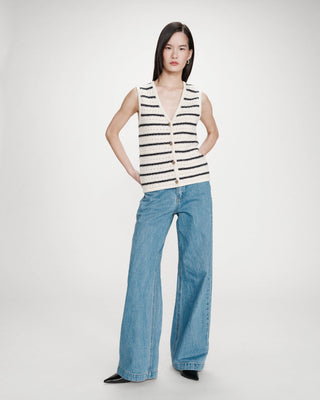 Gilet sans manches ecru Vincennes