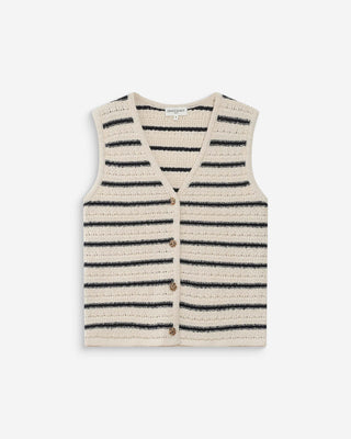 Gilet sans manches ecru Vincennes