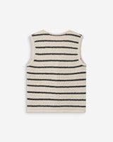 Cárdigan de punto sin mangas escote en V ecru Vincennes