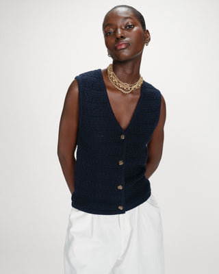 Gilet sans manches marine Vincennes