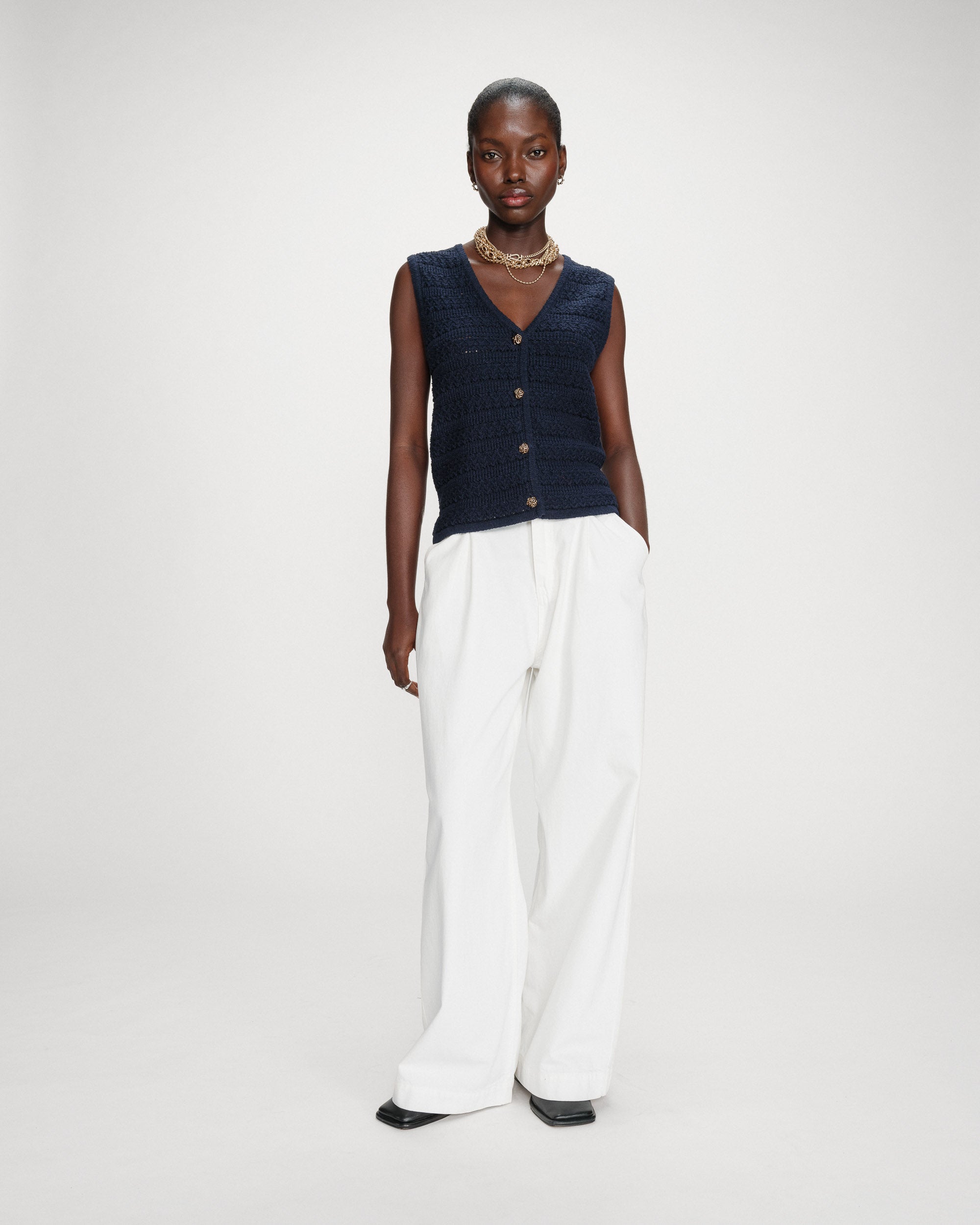 Gilet sans manches marine Vincennes