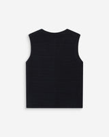 Cárdigan de punto sin mangas escote en V marine Vincennes