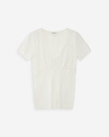 Pull ajusté à fronces ivoire Velyor