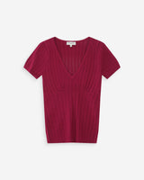 Pull ajusté à fronces pivoine Velyor