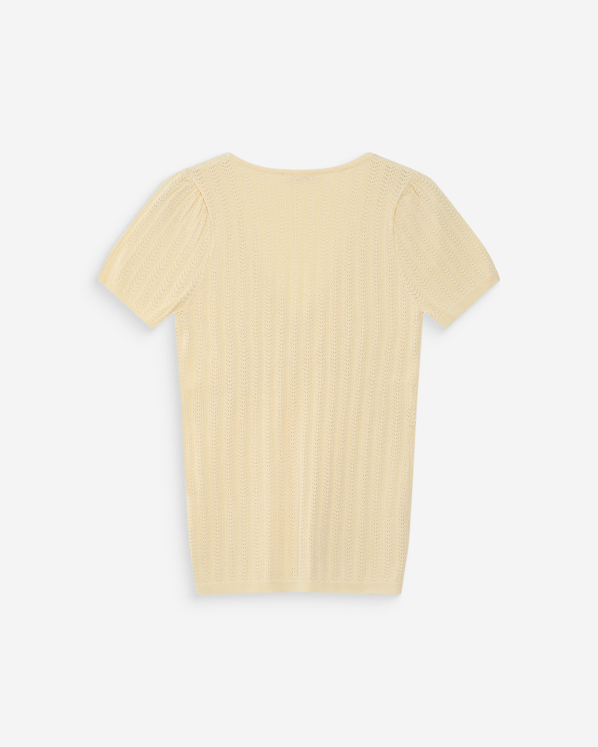 Jersey ajustado mangas cortas escote en V vanille Velyor