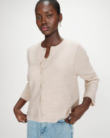 Cardigan sans manches beige Vollando