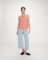 Cardigan sans manches corail Vollando