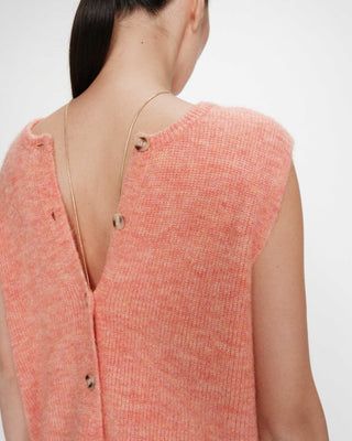 Cardigan sans manches corail Vollando