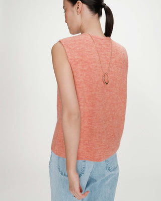Cardigan sans manches corail Vollando