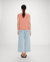 Cardigan sans manches corail Vollando