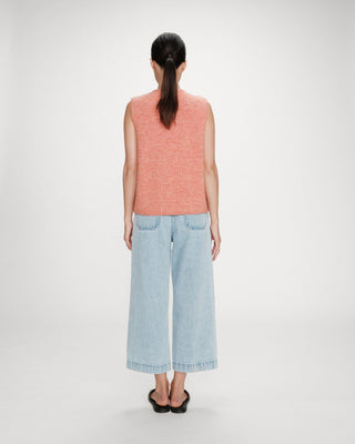 Cardigan sans manches corail Vollando