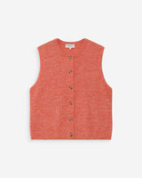 Cardigan sans manches corail Vollando