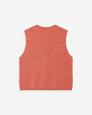 Cardigan sans manches corail Vollando
