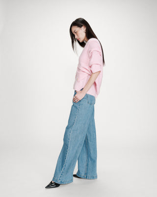 Cardigan sans manches rose Vollando