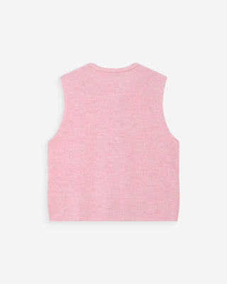 Cardigan sans manches rose Vollando