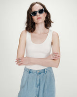 Body en maille fine ivoire Velmondo