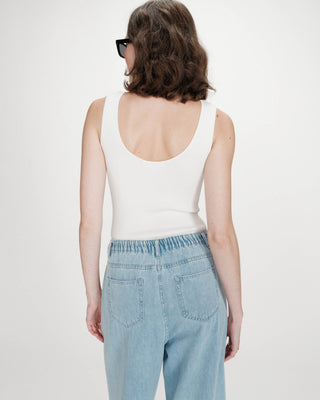 Body en maille fine ivoire Velmondo