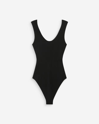 Body en maille fine noir Velmondo