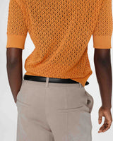 Polo en fine maille gold Vathi