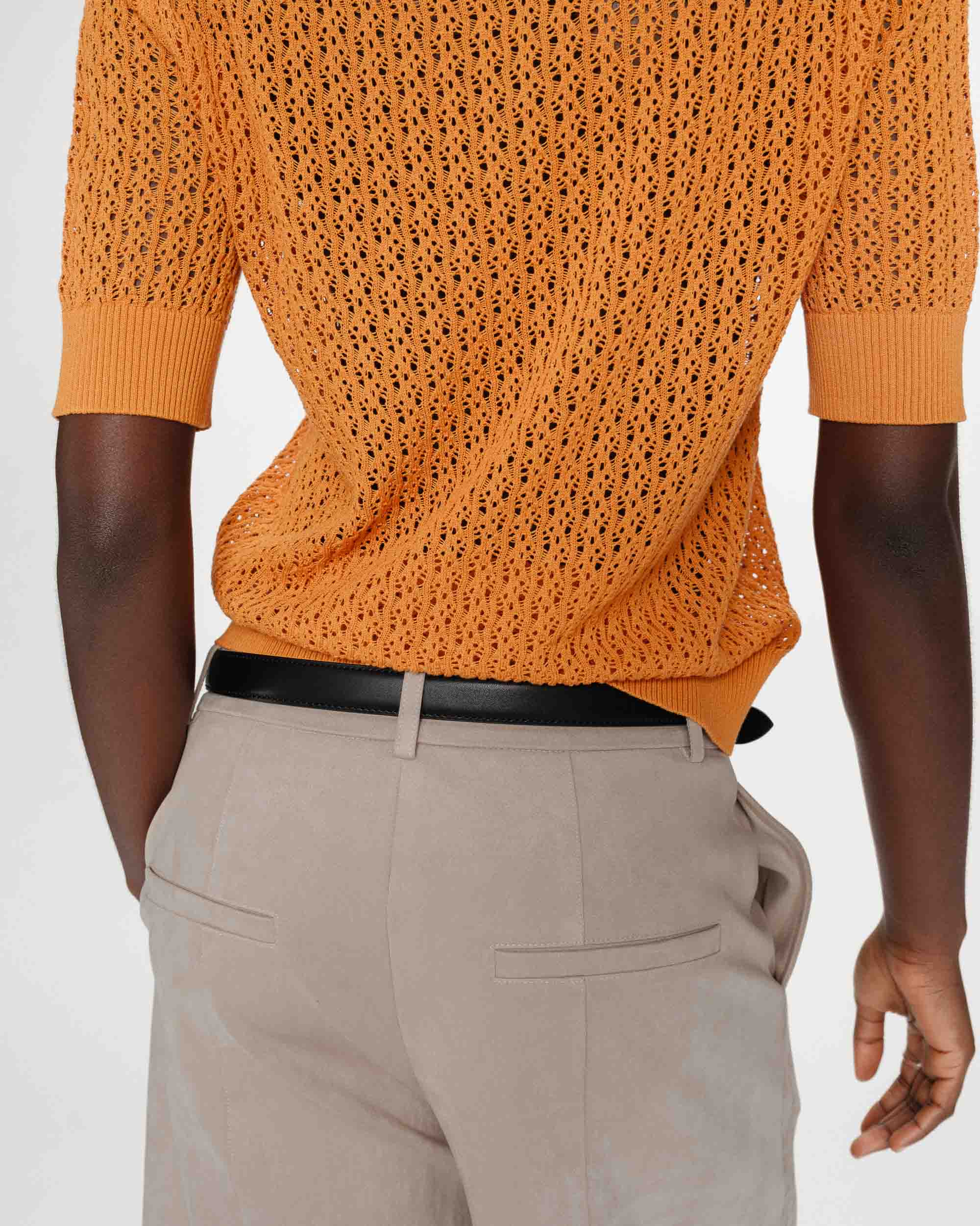 Polo en fine maille gold Vathi