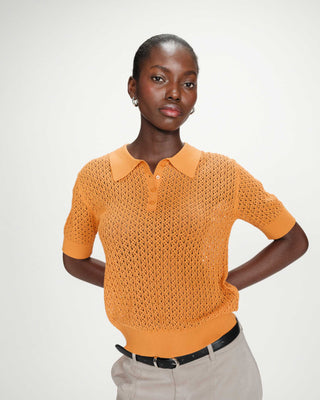 Polo de punto fino gold Vathi