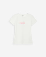 T-shirt à message imprimé ivoire Vigee