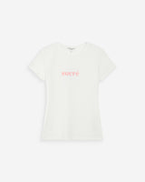 Camiseta de algodón con mensaje ivoire Vigee