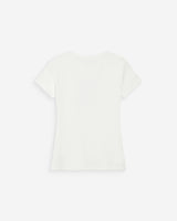 Camiseta de algodón con mensaje ivoire Vigee