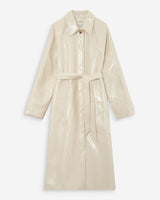 Trench-coat en vinyle vanille Velours