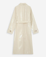 Trench-coat en vinyle vanille Velours