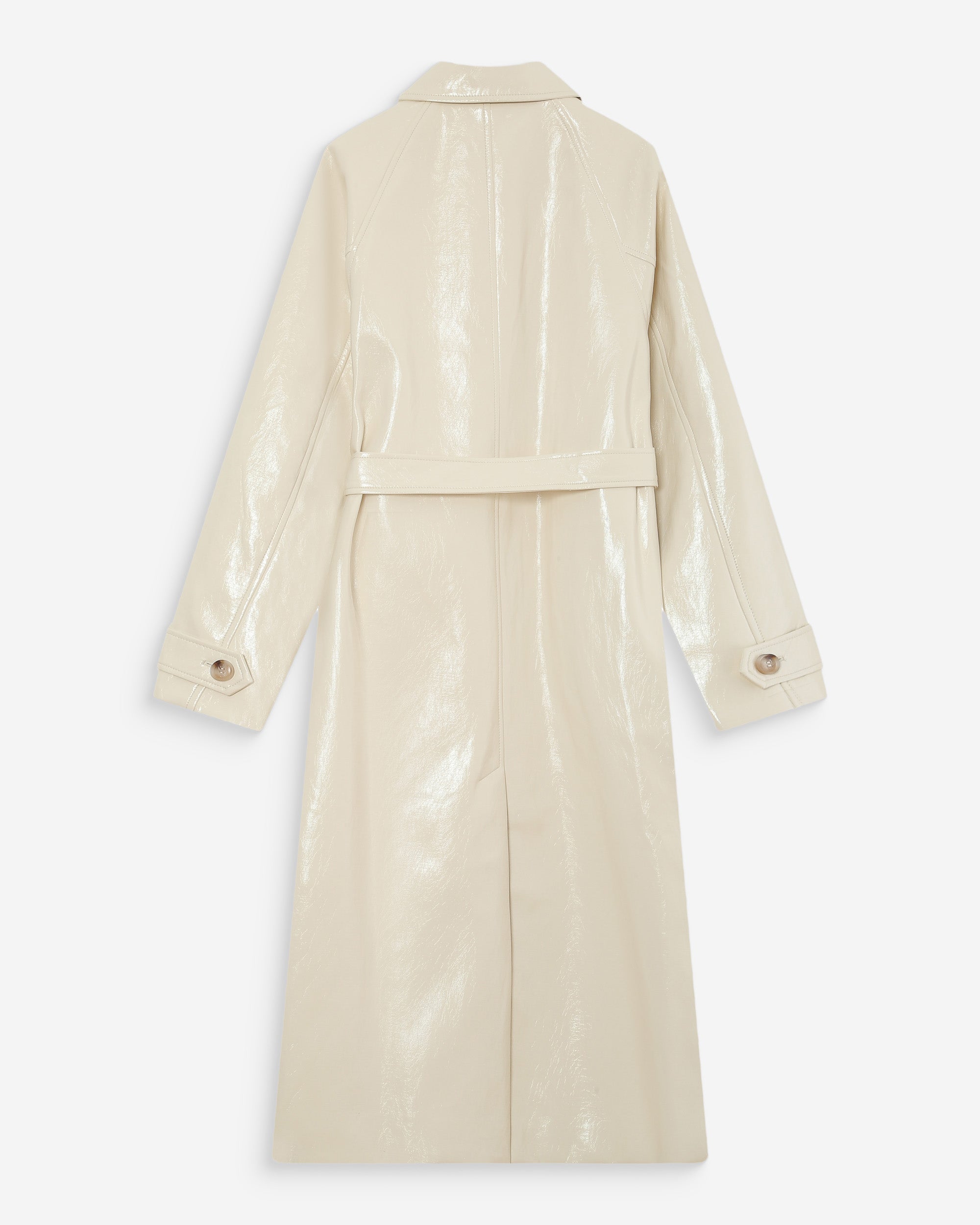 Trench-coat en vinyle vanille Velours