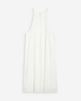 Robe courte plissée à encolure américaine ivoire Wilona