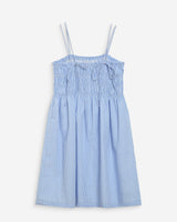 Robe courte en coton à carreaux vichy ciel Willa
