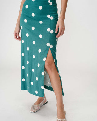 Open back long dress with polka dots Grace & Mila Open back long dress with polka dots Grace & Mila