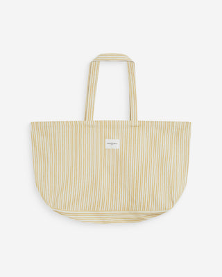 Tote bag grande de algodón a rayas jaune Wanda