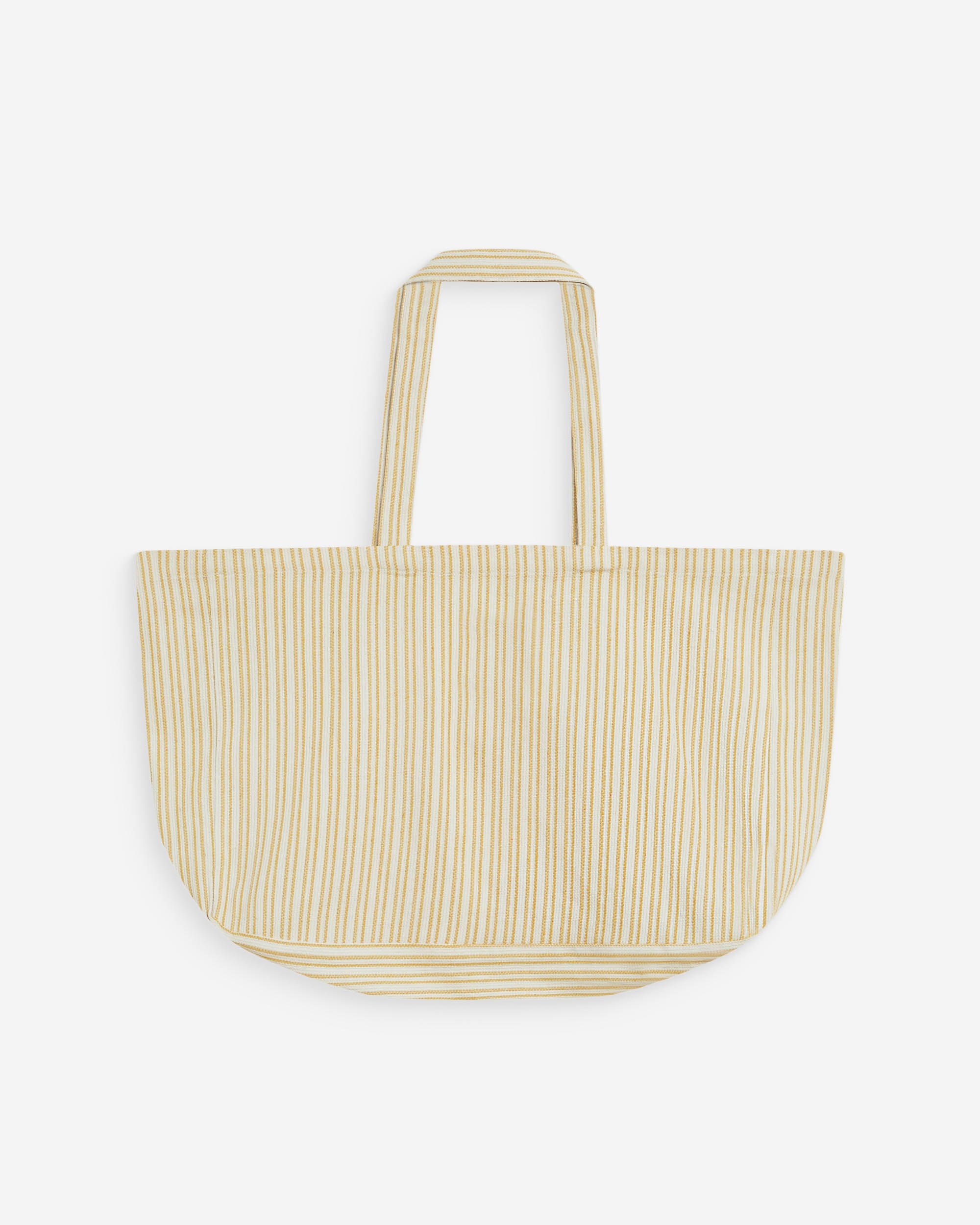 Tote bag grande de algodón a rayas jaune Wanda