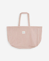 Tote bag grande de algodón a rayas rouge Wanda