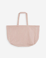 Tote bag grande de algodón a rayas rouge Wanda