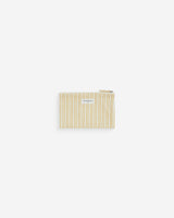 Pochette de algodón a rayas con cremallera jaune Wilene