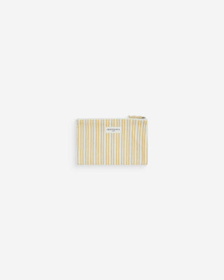 Pochette de algodón a rayas con cremallera jaune Wilene
