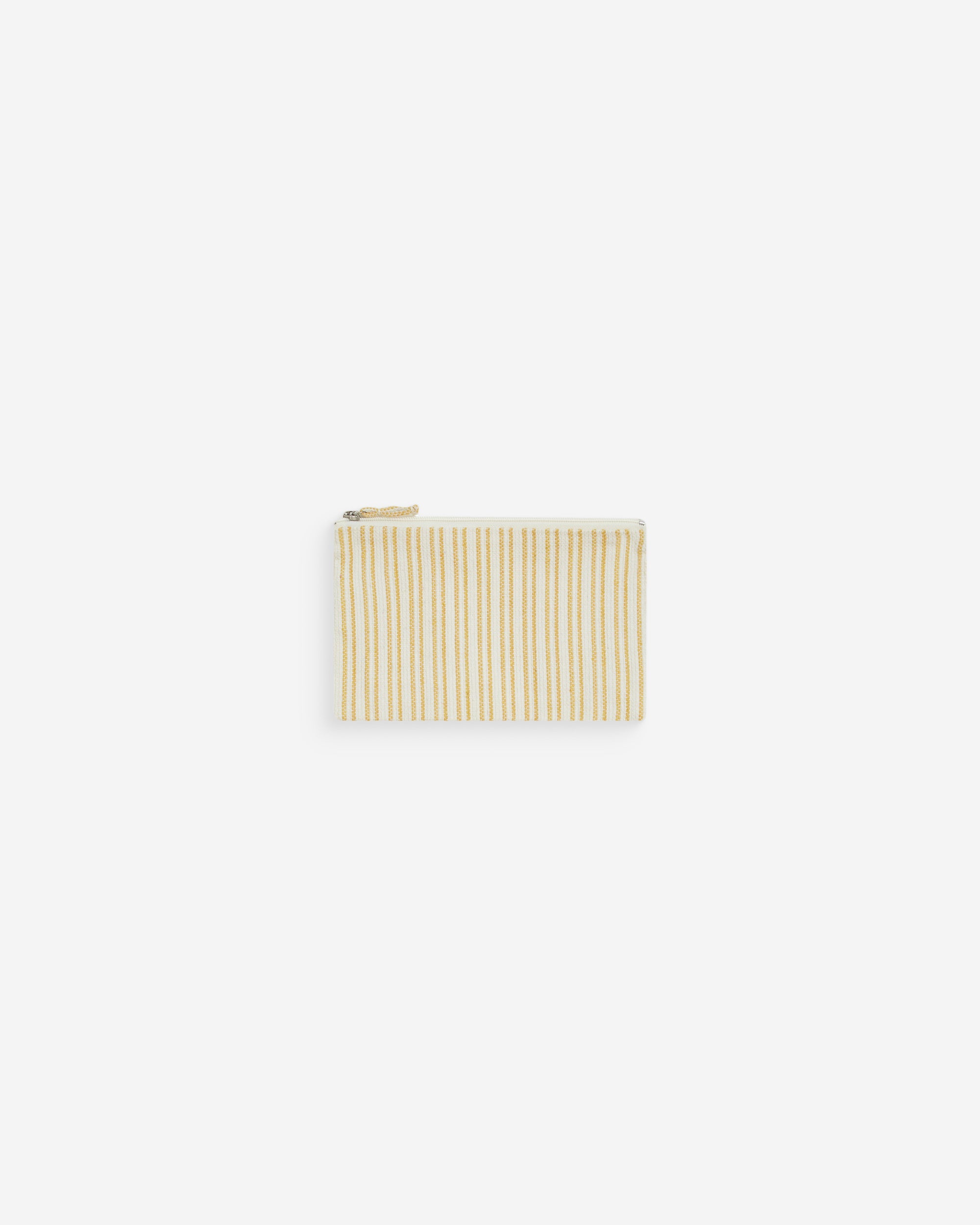 Pochette de algodón a rayas con cremallera jaune Wilene